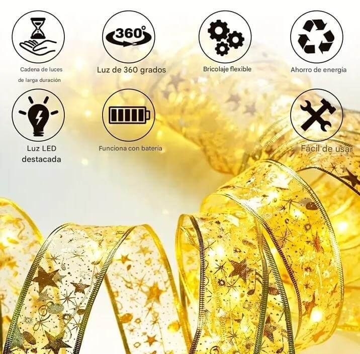 Navilight Cinta Luz Inalámbrica Navideña + Pilas AA 🎄🎅 - [PROMOCIÓN DISPONIBLE SOLO HOY]