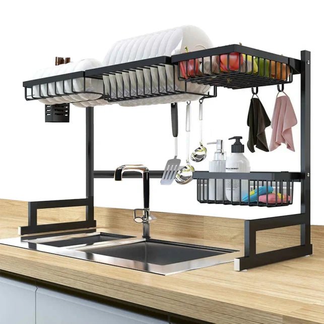 OrdenaPro Escurridor y Organizador de Platos 85 CM en Acero Inoxidable - [PROMOCIÓN DISPONIBLE SOLO HOY]