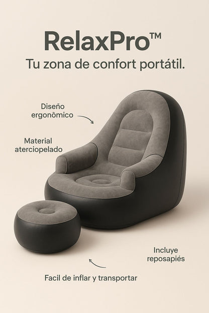 RelaxPro – Sofá Inflable Premium que Se Arma en Segundos