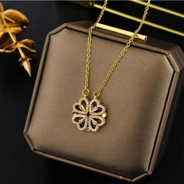 Monaky Collar Trébol Corazón + Caja de Regalo - [PROMOCIÓN DISPONIBLE SOLO HOY]