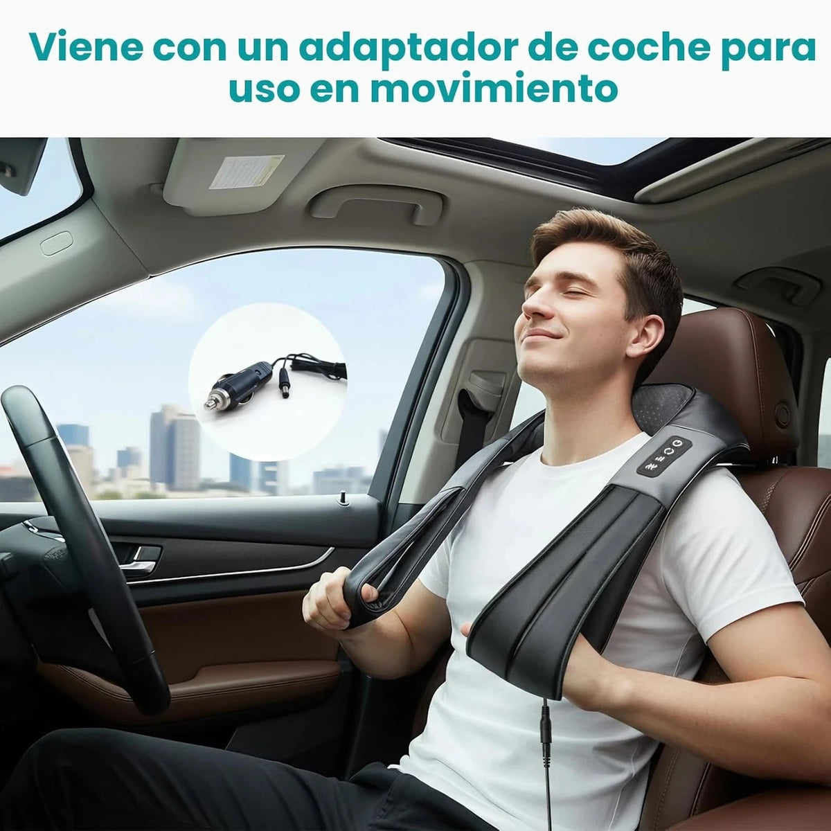MASAJEADOR ELECTRICO CUELLO ESPALDA CON CALOR PARA ALIVIAR EL DOLOR DE TEJIDOS PROFUNDOS