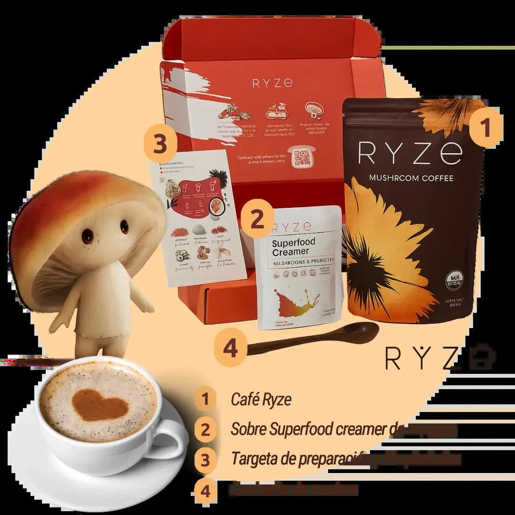 Café potenciado con hongos adaptógenos