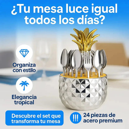 TropicalSet  24 piezas Haz que tu comedor hable por ti: moderno, vibrante y único 🟡Aprovecha el 50% DCTO solo por tiempo limitado