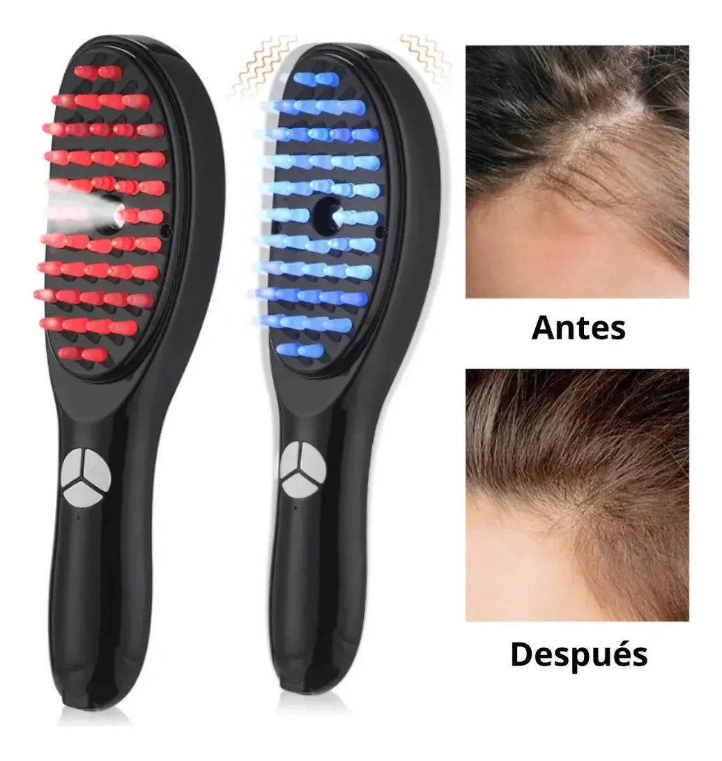 Cepillo masajeador con vapor y fototerapia LED