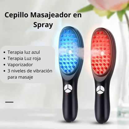 Cepillo masajeador con vapor y fototerapia LED