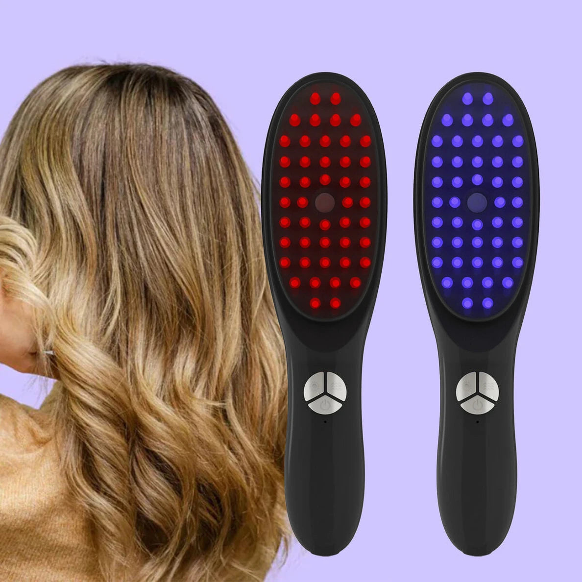 Cepillo masajeador con vapor y fototerapia LED