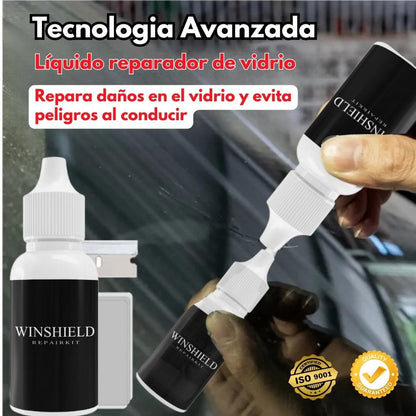 Kit Reparador de cristales VidrioFix – Repara parabrisas, pantallas y espejos al instante. - 3
