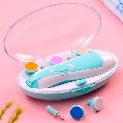 Kit cortaúñas eléctrico, lima eléctrica para bebés con cabezales intercambiables - 4